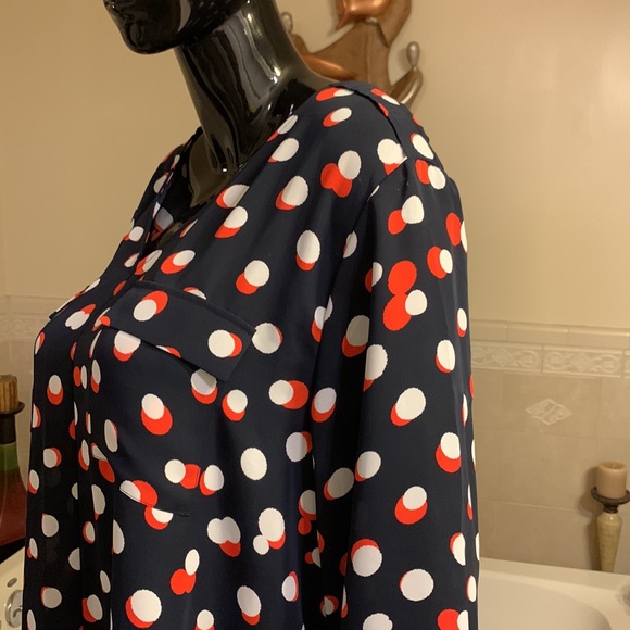 Emaline Red/white polka dot Top - Picture 4 of 6